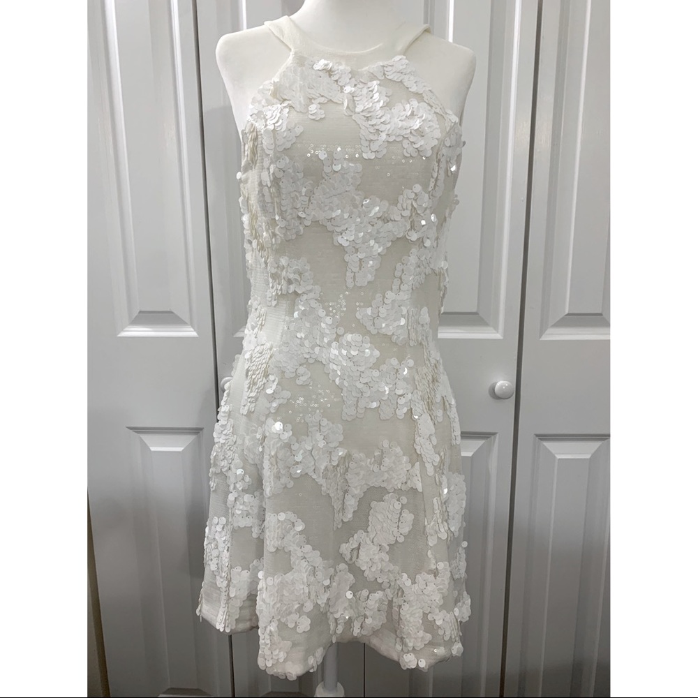White sequin dress
